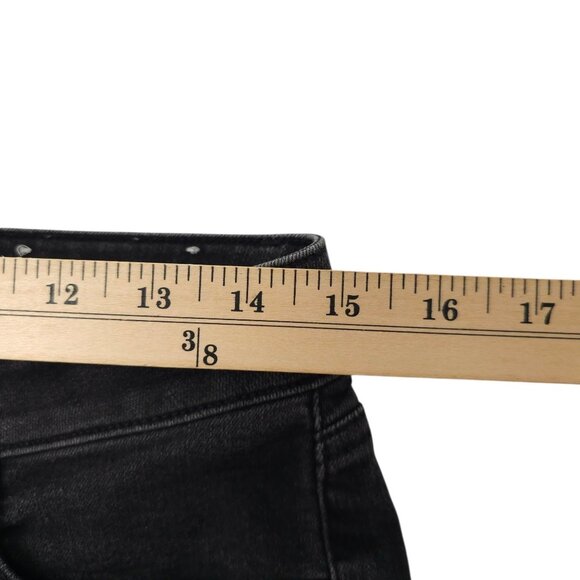 Loft Curvy Skinny Mid Rise Jeans Womens Size 28/6 Ankle Stretch Denim Black - Picture 13 of 15